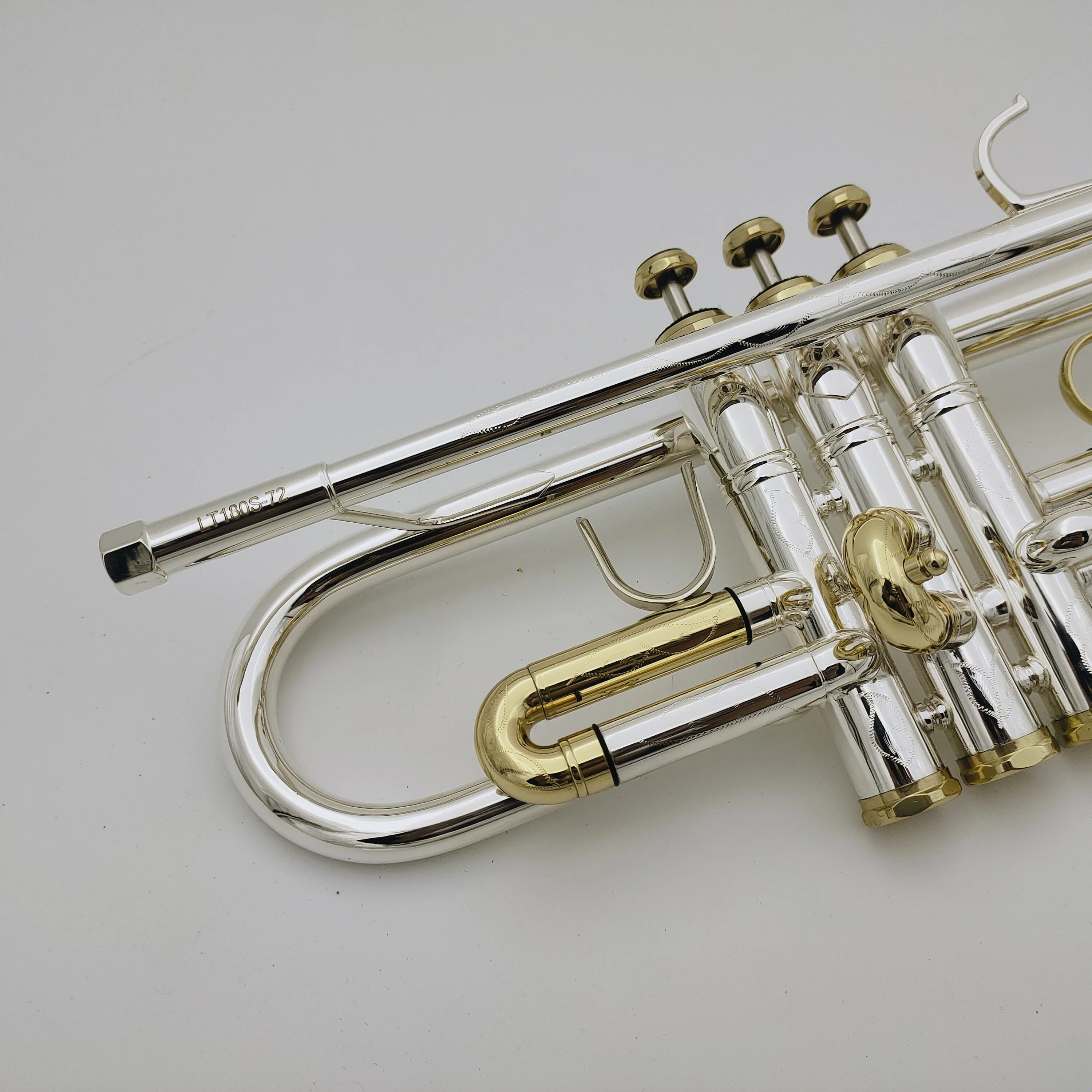 Professional LT180S-72 Bb Trumpet Stainless Steel Silver and Gold Lacquer Type Small Trompeta Brass Instruments Trumpete