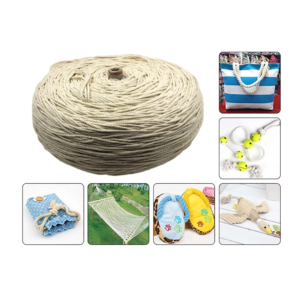 Hemp Rope thick bundled handbag cotton ropes Hand-woven decorative cotton white ropes