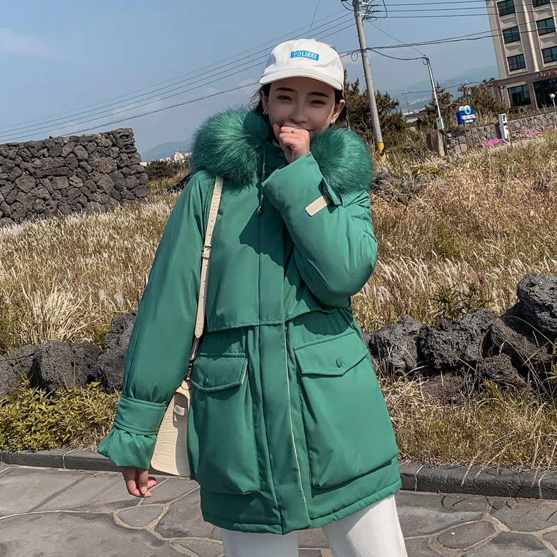Korean Style 2019 Winter Jacket Women Warm Thicken Loose Female Coat W_B7_18