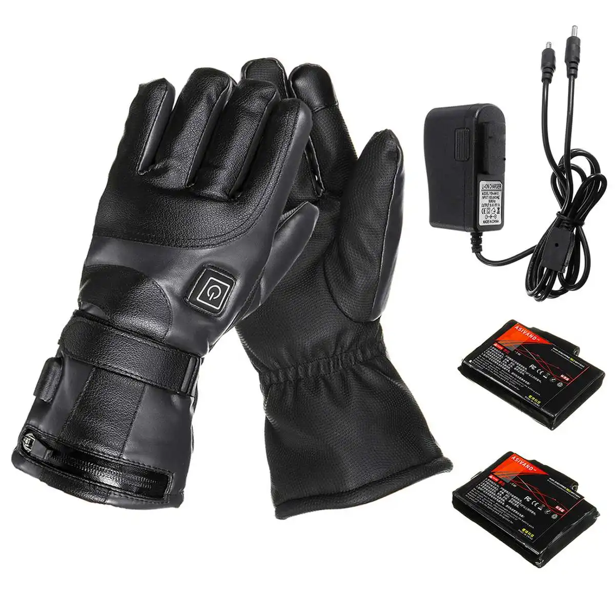Мотоциклетные перчатки с подогревом водонепроницаемые Guantes Moto с сенсорным экраном аккумуляторные мотоциклетные гоночные перчатки для верховой езды - Цвет: 2200mah Black