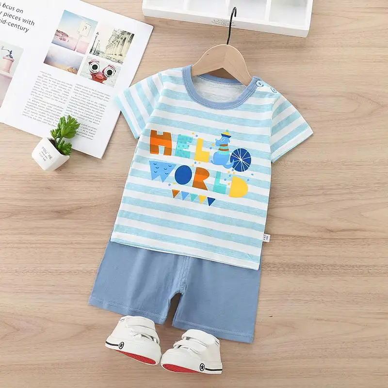 best Baby Clothing Set Children's T Shirts Set 21 New Summer Casual Clothes Boys' And Girls' Shorts 2 Piece Set For Kids Baby Girl Outfits 0-4 Year Old baby clothing set essentials Baby Clothing Set