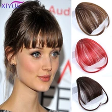 Заколка для волос, челка, шиньон, синтетическая имитация челок, волосы для наращивания на заколках, тонкая воздушная челка, заколка для челки, Черная
