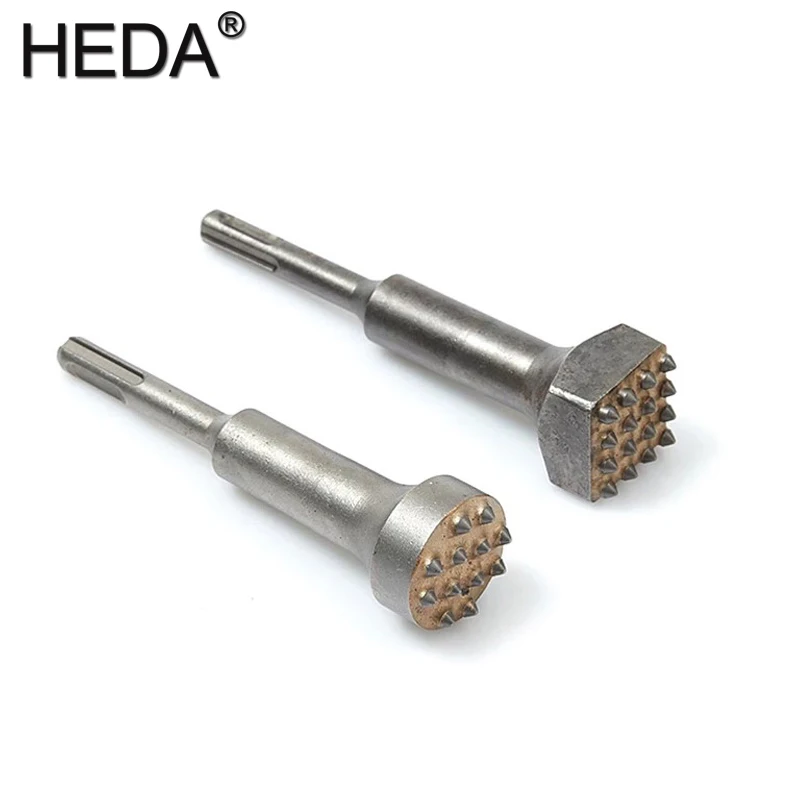 12/16Teeth Round Shank Alloy Electric Hammer Chisel Drill Bit For Gouging The Surface Of Concrete Cement Wall Slab Viaduct