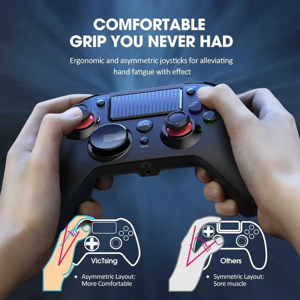 Беспроводной игровой контроллер Pictek для PS4/PC Gamer Trigger Joypad перезаряжаемый геймпад с