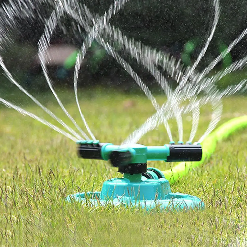 360 Degree Rotating Automatic Garden Watering 3 Fork Sprinkler Irrigation System sprinkler has the function of degree rotat | Дом и сад