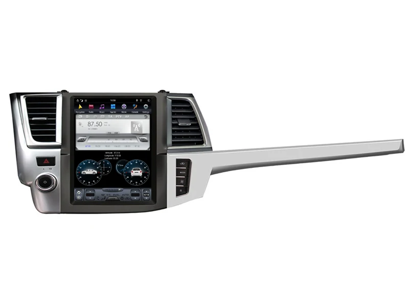 Китай хороший Tesla Android 8,1 навигация для TOYOTA HIGHLANDER Bluetooth радио gps Мультимедиа PX6 процессор вертикальный экран