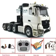 8*8 LESU Металлическое шасси 1/14 RC тягач Hercules Merce кабина радио светильник THZH0517