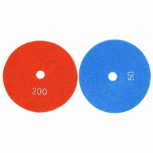 2 шт 5 дюймов 125 мм влажные Алмазные полировальные колодки мрамор гранит крупы, 200& 50