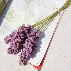 Set of PE Lavender Artificial Flowers in Vases for Home and Wedding Decor (Color 2)