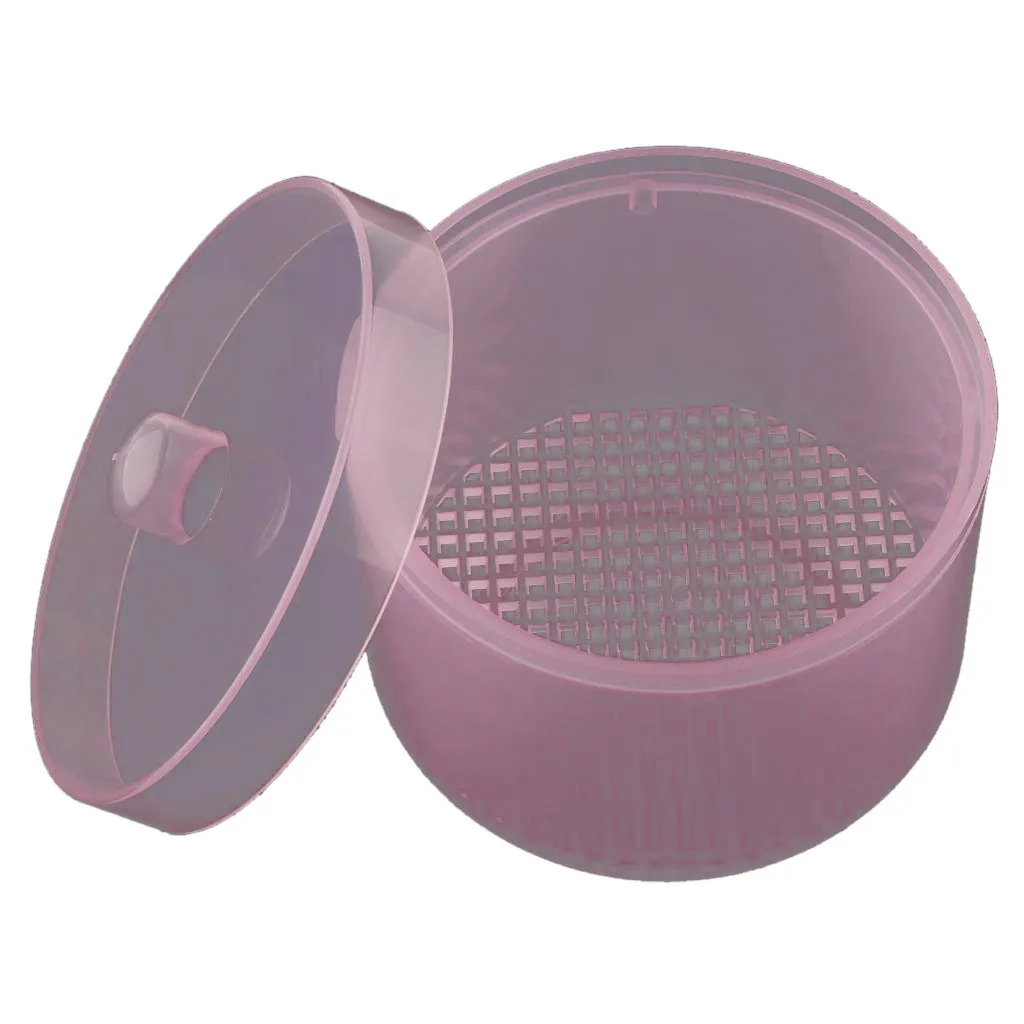 Empty Salon Nail Art Drill Bits Grinding Head Cleaning Storage Box