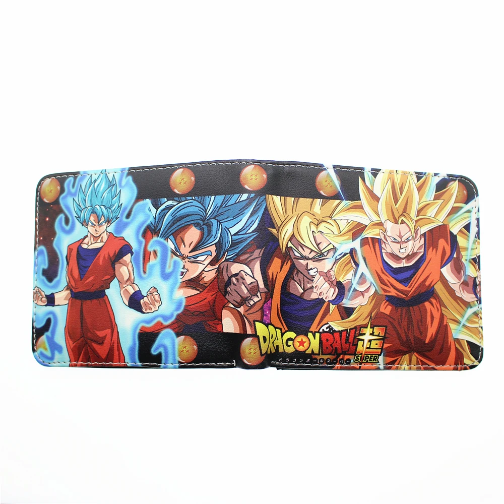 Аниме Dragon Ball Z кошелек Супер Saiyan Goku Vegetto для мальчиков и девочек карман на молнии для монет PU короткий держатель для карт