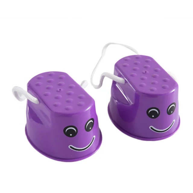 OCDAY 7 Colors 1pc Walk Stilt Jump Toy Plastic Smile Face Pattern Children Outdoor Fun Sports Balance Training Toy Best Gift 6