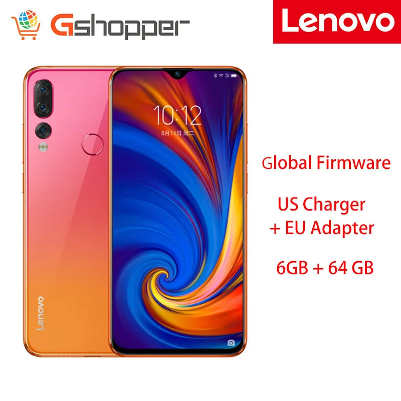 Orange CN 64GB Мобильный телефон lenovo Z5s с глобальной прошивкой, 6 ГБ, 64 ГБ/128 ГБ, с функцией распознавания лица, восьмиядерным процессором Snapdragon 710, 6,3 дюйма, Android P, тройная задняя камера, смартфон - Цвет: Orange CN 64GB