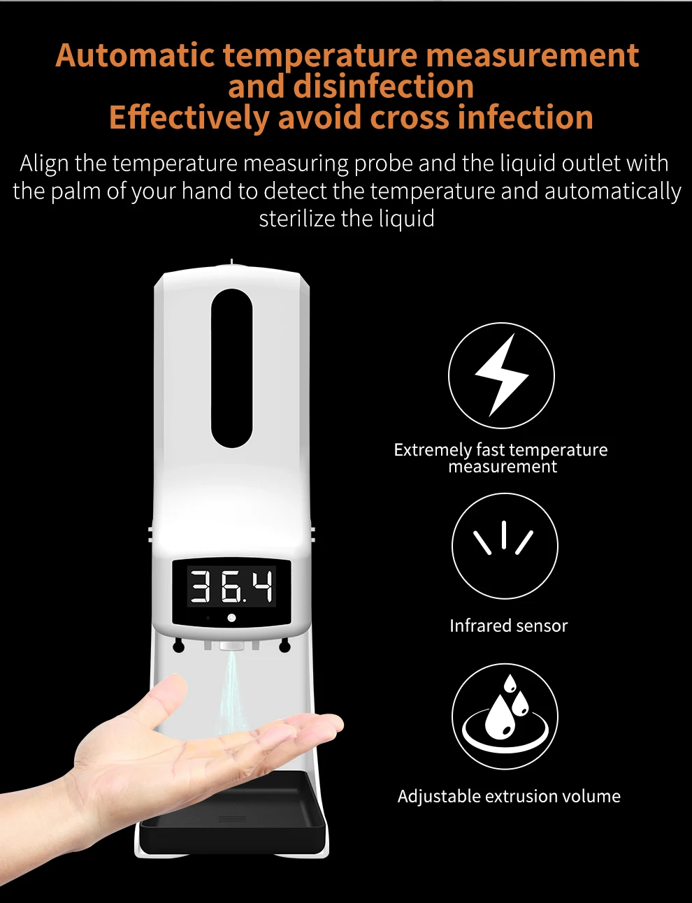 Dispensador de Sabão Inteligente sem Contato Novo Automático Líquido Sensor Termômetro Infravermelho Digital Mãos Lavagem Desinfetante Livre k9 Pro 4 Automação predial