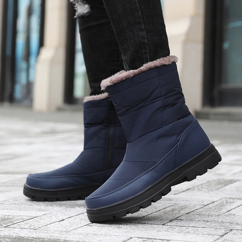 

2019 Winter New Style plus Velvet Hight-top Korean-style Men And Women Students Versatile Waterproof Snow Boots Cotton-padded Sh