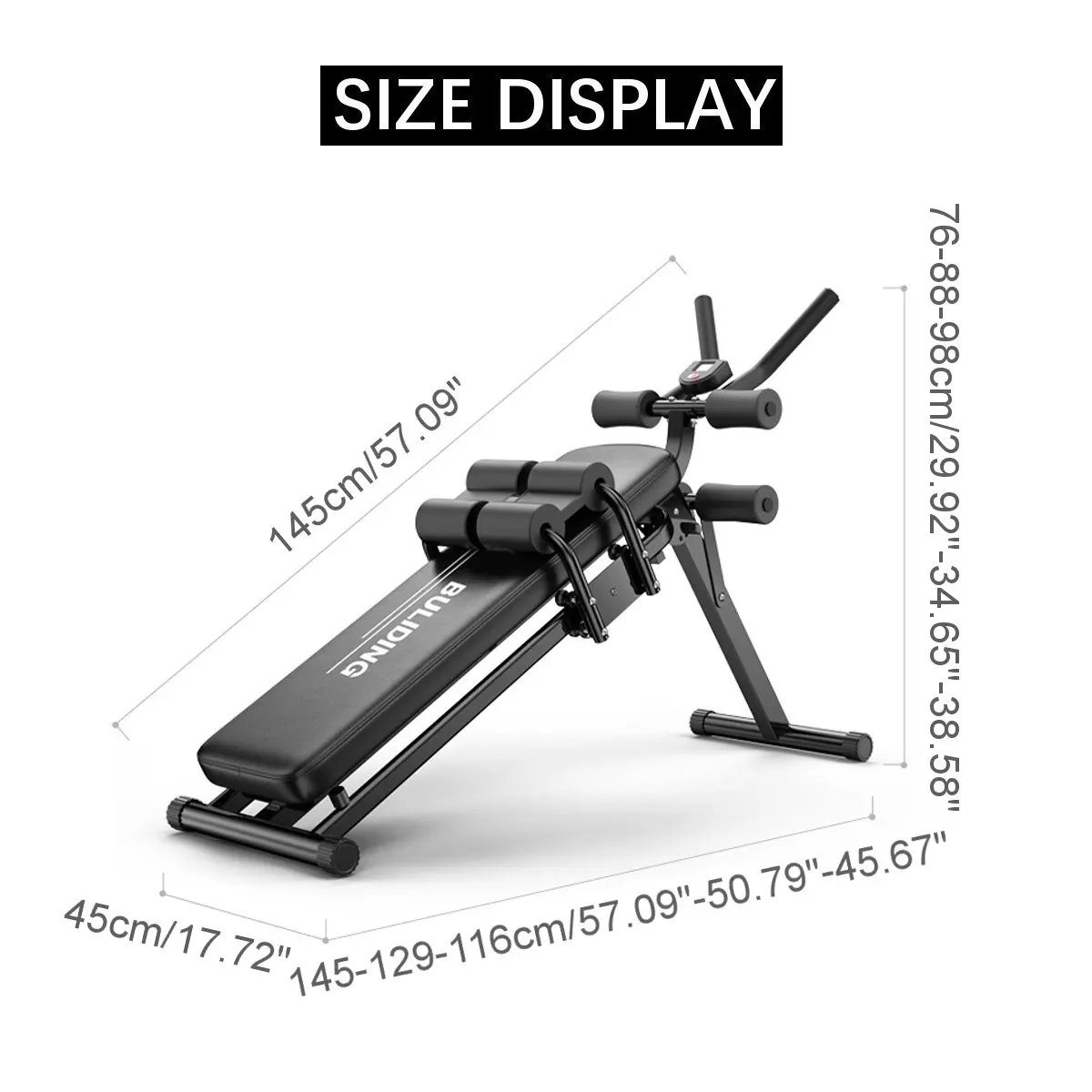 Fitness, Gym & Exercise equipment Canada. GRT Products Hab447450cb9b4946a621ccc8569c9e09n 3 Levels Adjustable Sit Up Benches Abdominal Muscle Trainer Multifunction Abs Workout Lose Weight Home Gym Fitness Equipment  