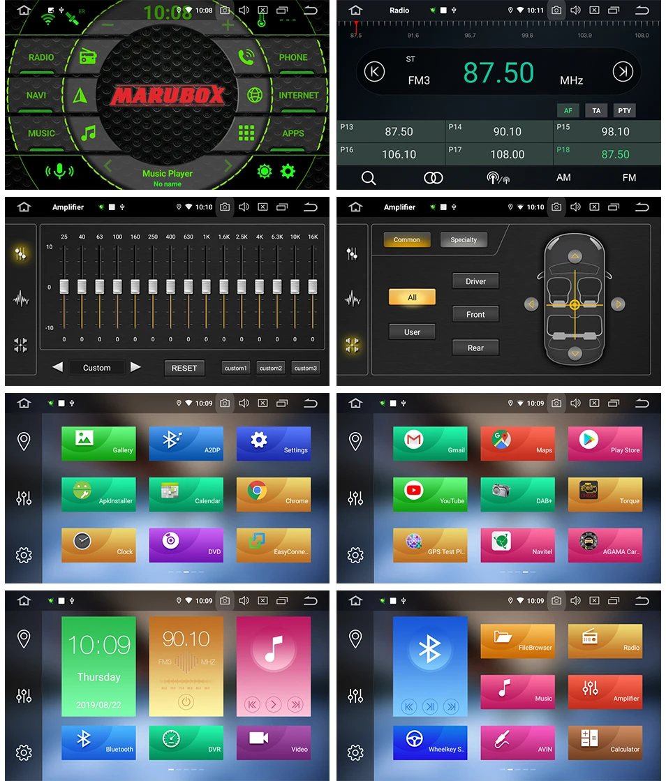 Best Marubox 7A808PX5 DSP, 4GB 64GB 2 Din Car Multimedia Player for Multivan 2003-2014 DVD Radio, Android 9.0 7