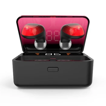 

ES01 Wireless Earbuds, TWS Bluetooth Headset 5.0 Press HD Stereo Bluetooth Headset (Red)