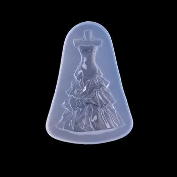 

Handmade Wedding Dress DIY Epoxy Resin Mold Princess Skirt Resin Pendant Mold Earrings Necklace Jewelry Making Tools
