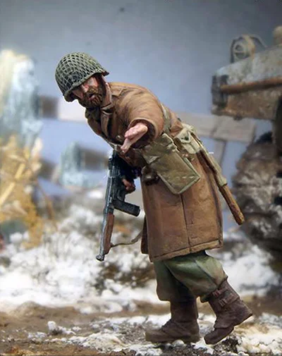 1/35 древний человек беги и сказать вниз (без танка) модельная фигурка из смолы