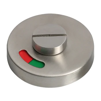 

Smooth Stainless Steel Indicator Shopping Mall Station Hotel Hardware With Turn Knob WC Toilet Durable Door Lock Rustproof