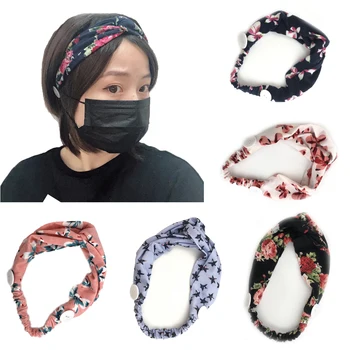 

Sweat Hair Bands Head Belt Flower Mask Anti-earache Girls Women Yoga Running Fitness Sports Hair Accessories