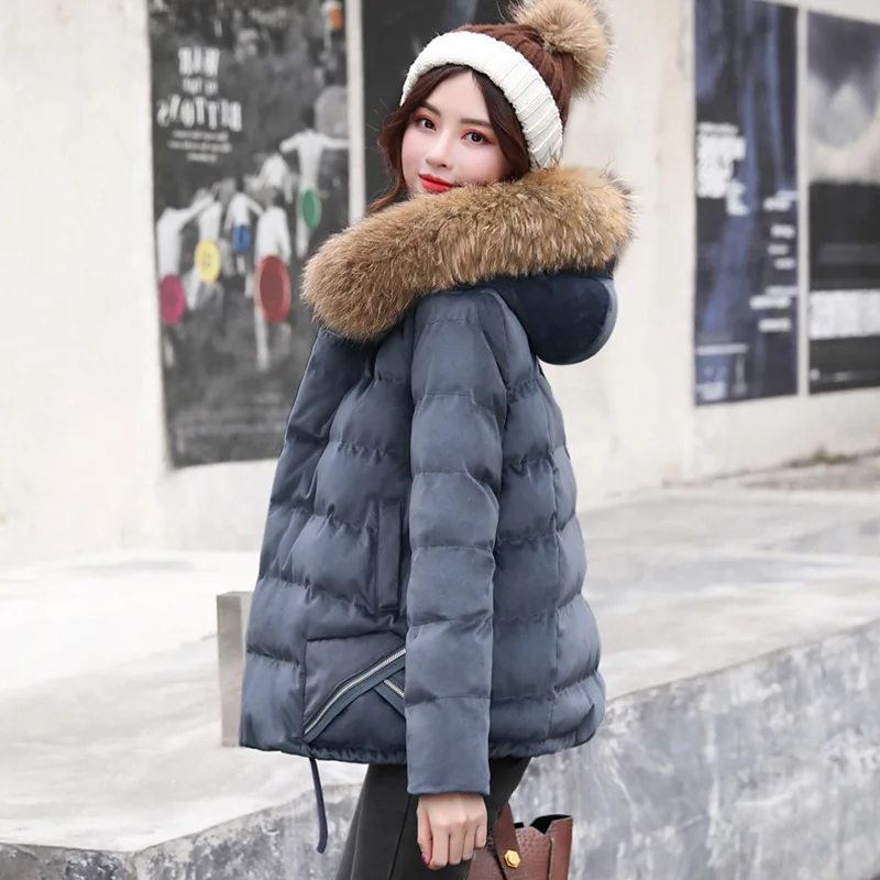 

Short Cotton-padded Clothes Women's 2018 Winter New Style Korean-style WOMEN'S Wear Slimming Cotton Coat Short-height Fashion Co