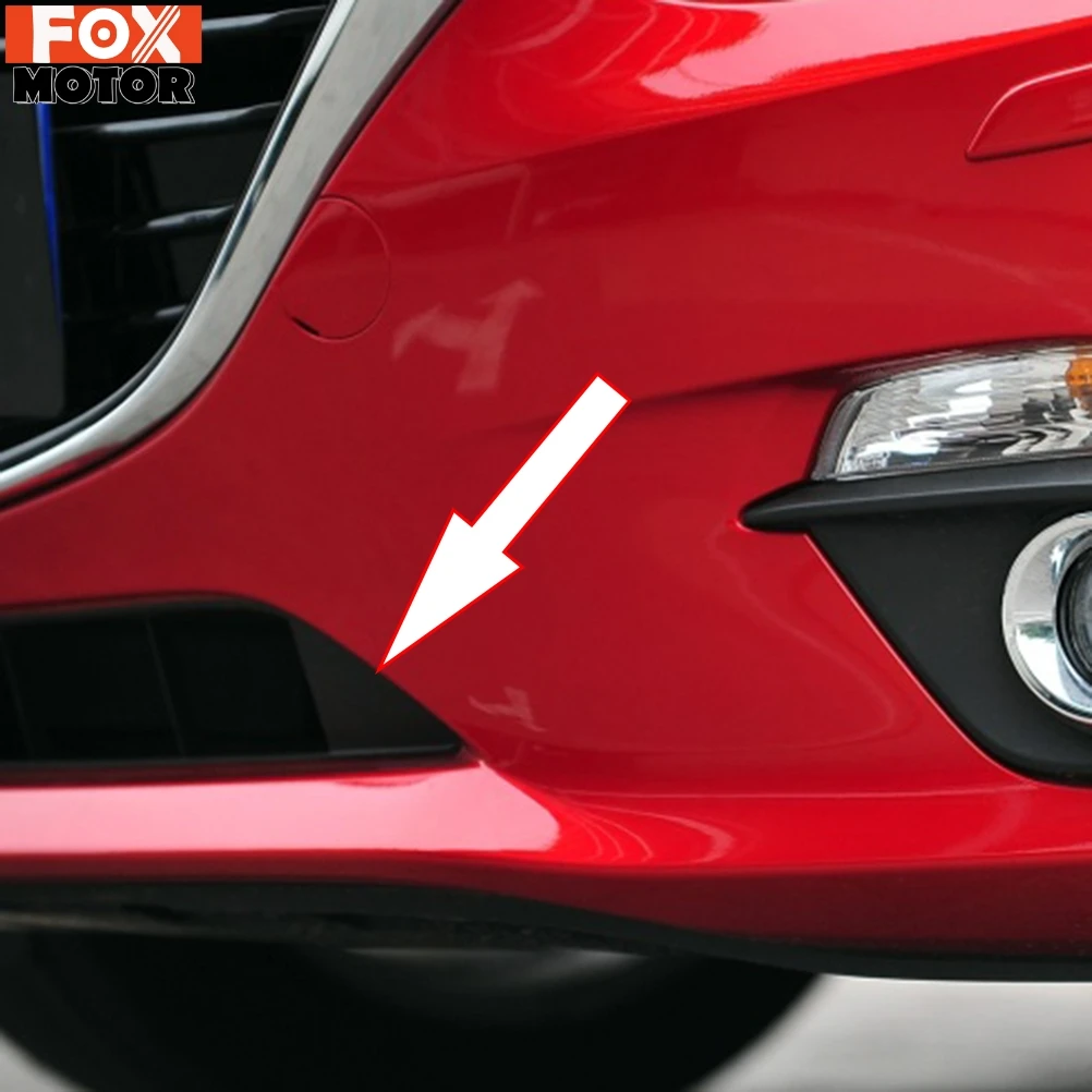 Car Front Bumper Triangle Trim Cover Cap For Mazda 3 Axela 2014 BHN1-50-101 BHN1-50-102 Replacement Right Left Lower Grille