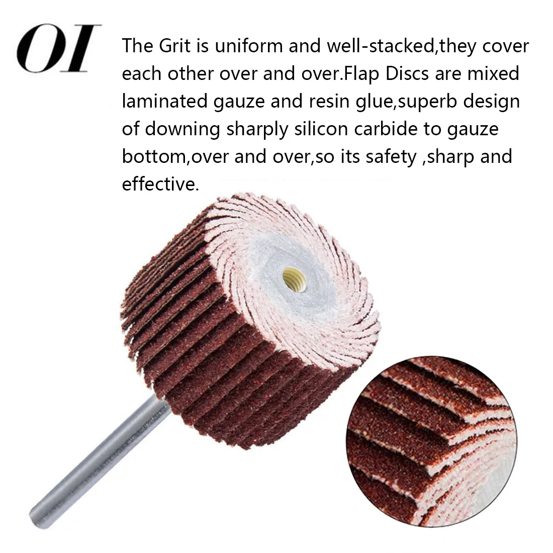 10Pcs Dremel Accessories 240-Grit Sanding Flap Disc Grinding Sanding Flap Wheels Brush Sand Rotary Tool 10 x 10x 3mm
