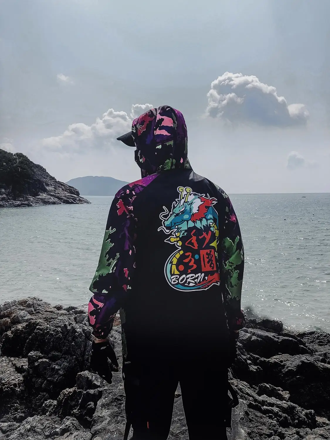 price cut  Dragon Bomber Jacket Men Outwear Streetwear Hip Hop Baseball Jacket Hooded Thin Windbreaker Jackets