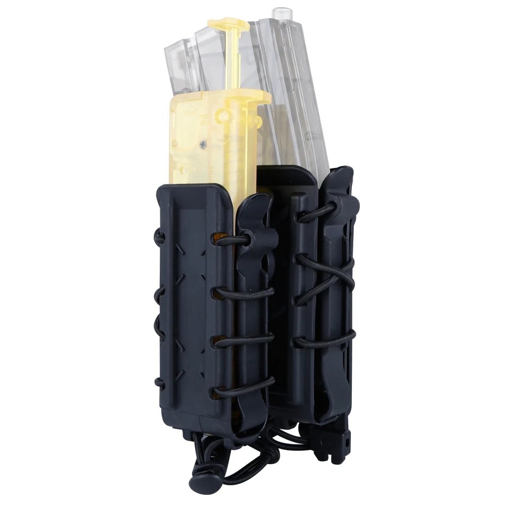 

Tactical Airsoft Fast Magazine Pouch 5.56mm 7.62mm 9mm Pistol Mag Pouch Holster with Belt Clip Molle bag Shell Soft Mag Set