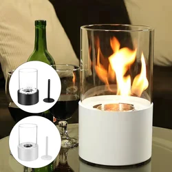 Regal Flame Black White Eden Ventless Indoor Outdoor Fire Pit Tabletop Portable Fire Bowl Pot Bio Ethanol Fireplace