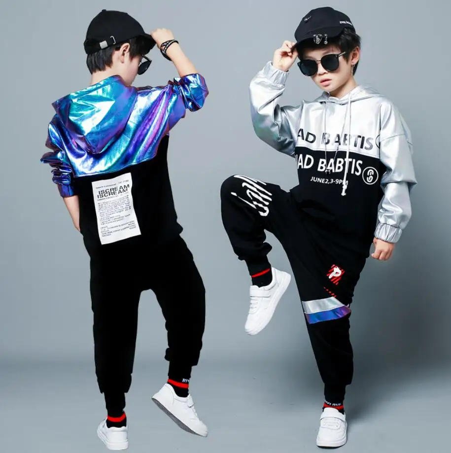 Goede 2 Stuks Herfst Kleding Set Voor Jongens Kinderen Lente Pakken Kinderen Kwasten Afdrukken Sweatshirts + Haren Broek Voor 4 6 8 10 12 14 Jaar