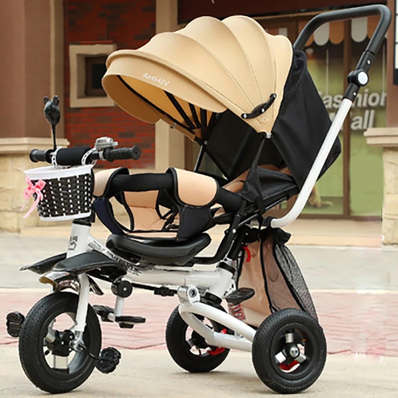 Children's Tricycle Kids Bike Three-wheeled Baby Stroller Infant Tricycle 3 Wheel Bicycle Toddler Trike Boys Girls Birthday Gift