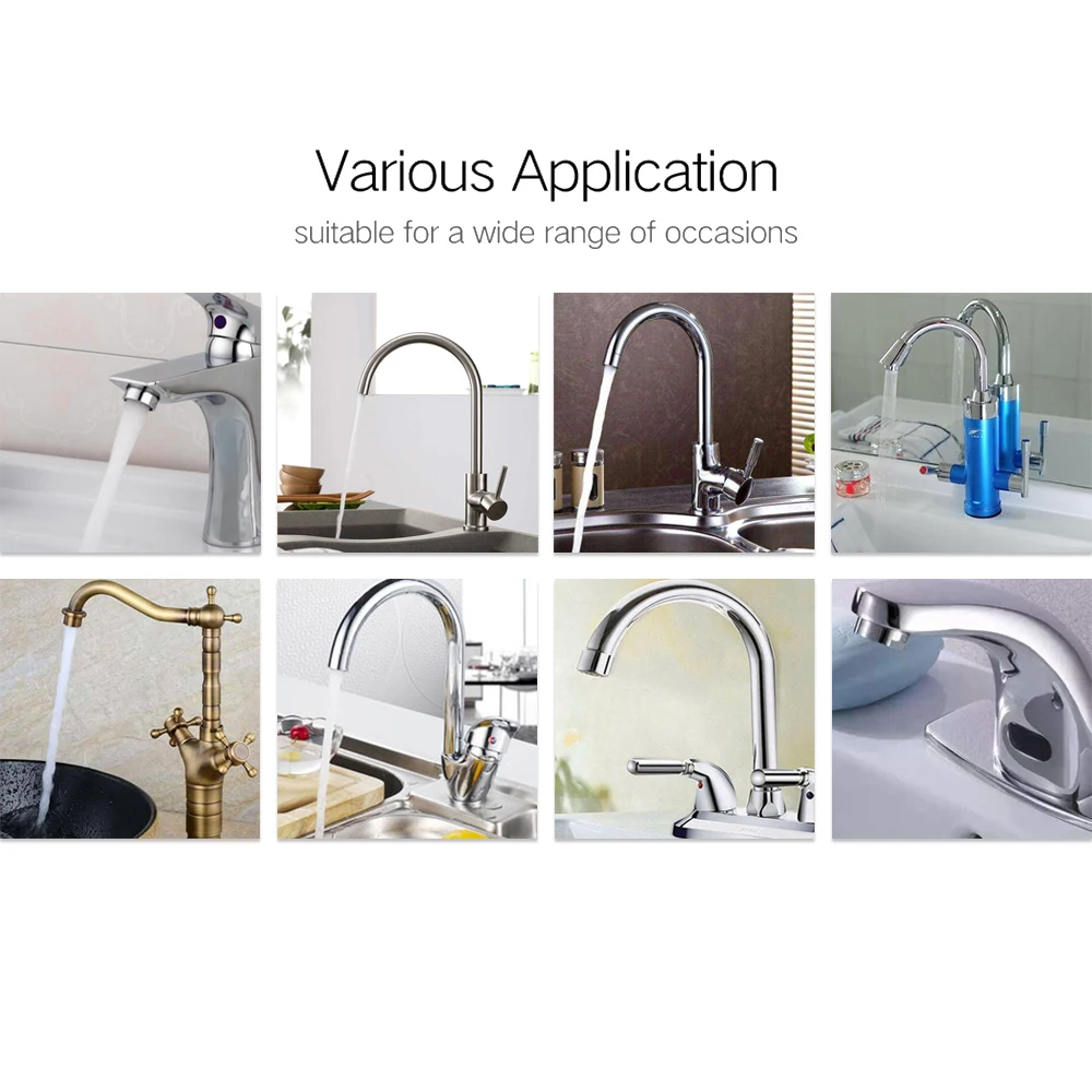 Faucet Aerator 1Pcs Flexible 360 Degree Aerator Outlet Swivel Tap Water Saving Faucet Nozzle Sprayer Tap Head Sink Mixer Kitchen Supplies