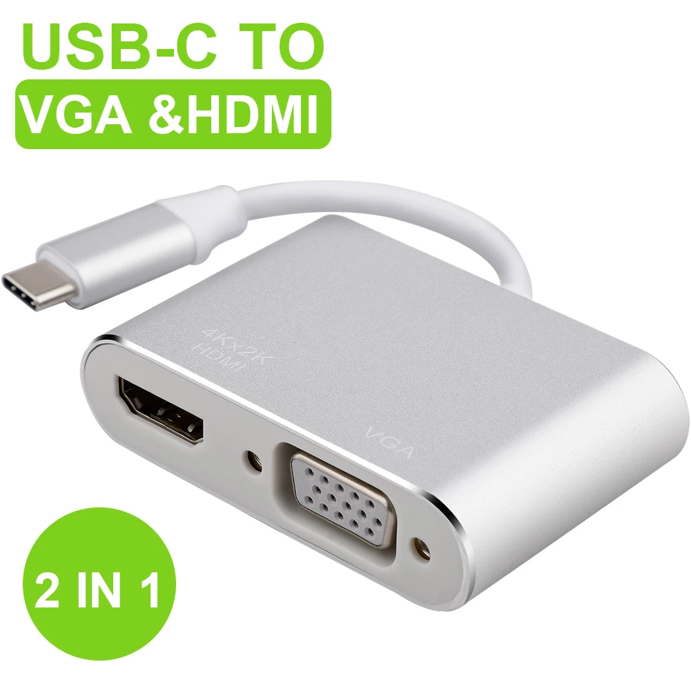 Multifunción Mini DisplayPort a HDMI VGA Adaptador convertidor 4K x 2K DP Cable USB tipo C a HDMI adaptador VGA para ordenador portátil|Cables VGA| - AliExpress