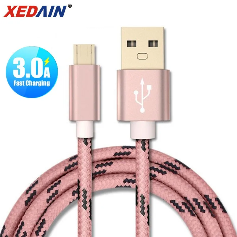 3 А Быстрая зарядка 1 м/2 м Micro USB кабель для Xiaomi Redmi Note 5 Pro 4 Реверсивный Micro USB зарядное устройство кабели данных для samsung Mobile
