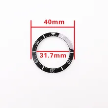 Черная керамическая крышка для часов 40 мм, вставка в кольцо для часов Seiko SKX007/009, Универсальные часы Rolexable/ Omega Черная керамическая крышка для часов 40 мм, вставка в кольцо для часов Seiko SKX007/009, Универсальные часы Rolexable/ Omega