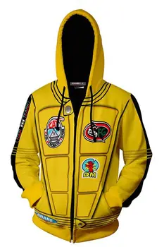

Movie Kill Bill Vol.1 The Bride Uniform Jackets Cosplay Costume 3D Printing Hooded Sweatshirts men women Pullover sweater