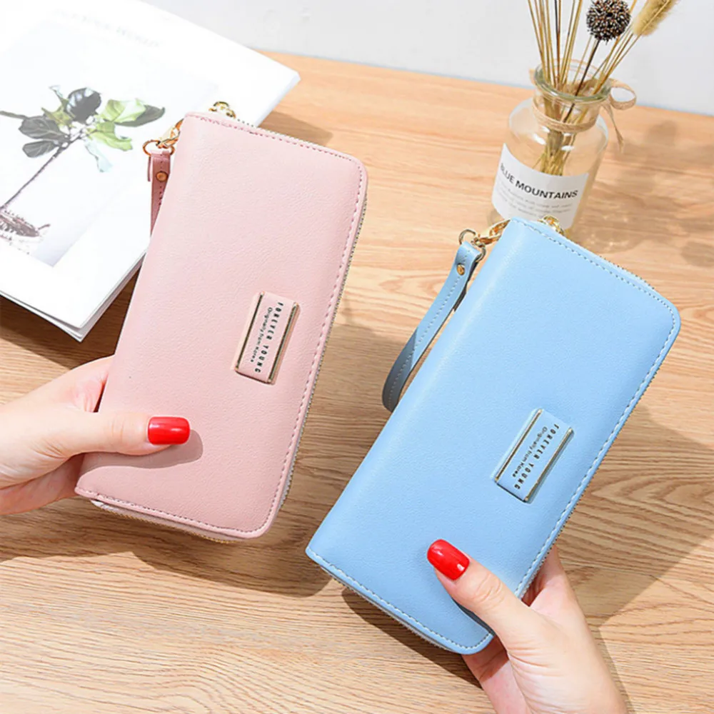 

Fashion Women Wallet Female Purses Carteras Para Mujer Zipper Purse Long Clutch Coin Card Holders Portfel Damski Carteira