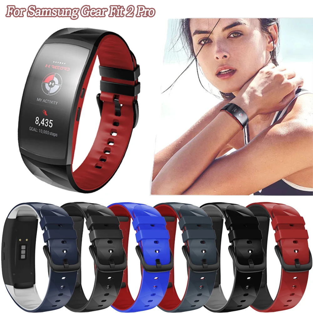 Силиконовый ремешок для часов Samsung Gear Fit 2 Pro сменный фитнес-трекера Fit2 браслет
