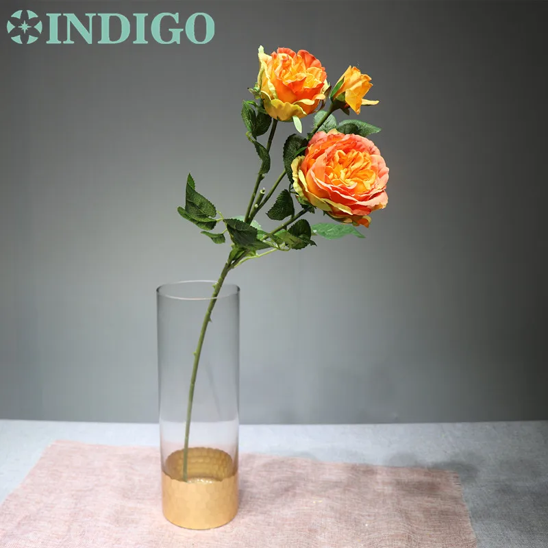INDIGO-5stem пион(1 ствол = 1 цветок+ 2 бутона) свадебный цветок букет роз из шелка Шелковый Цветок Цветочные события вечерние цветы