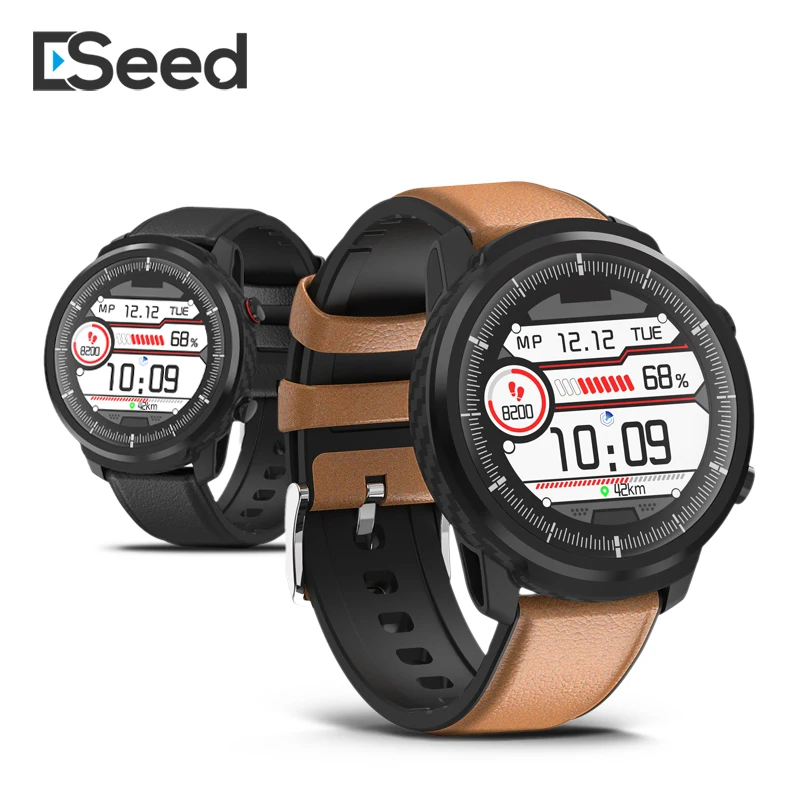 ESEED Smart watch men L5 plus L3 IP68 waterproof full touch screen long standby smartwatch Heart Rate Leather band watch