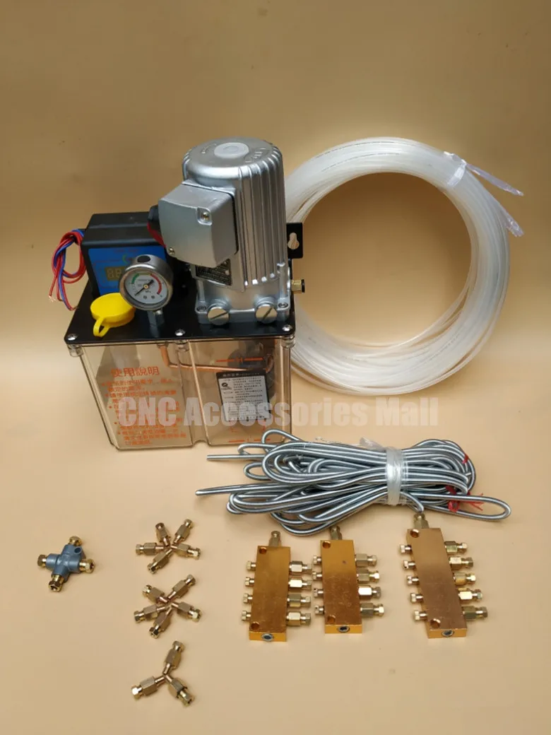 

Full set 3L 3 Liters 220V grease lubricating oil pump cnc electric digital lubrication pump with control