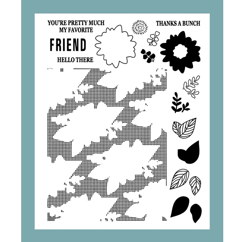 

ZATWBS Flower silhouette Clear Stamps For DIY Scrapbooking/Card Making/Album Decorative Rubber Stamp Crafts