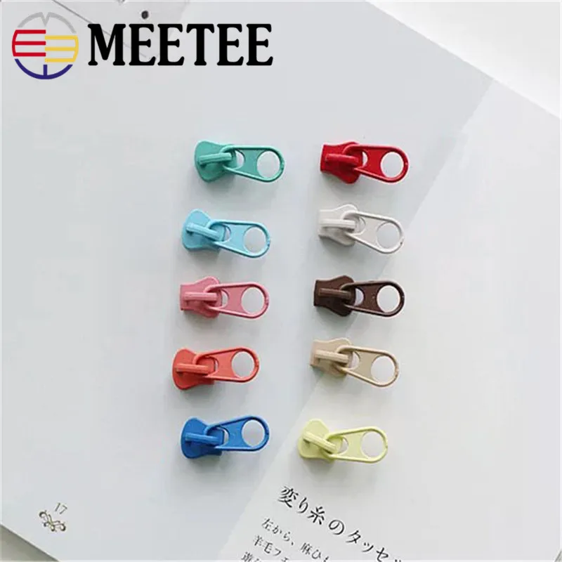 10pcs Meetee 3# Repair Kit Resin Zipper Head Slider Puller Tools Zip Replacement for Bags Clothing Sewing Accessories ZK602 | Дом и сад