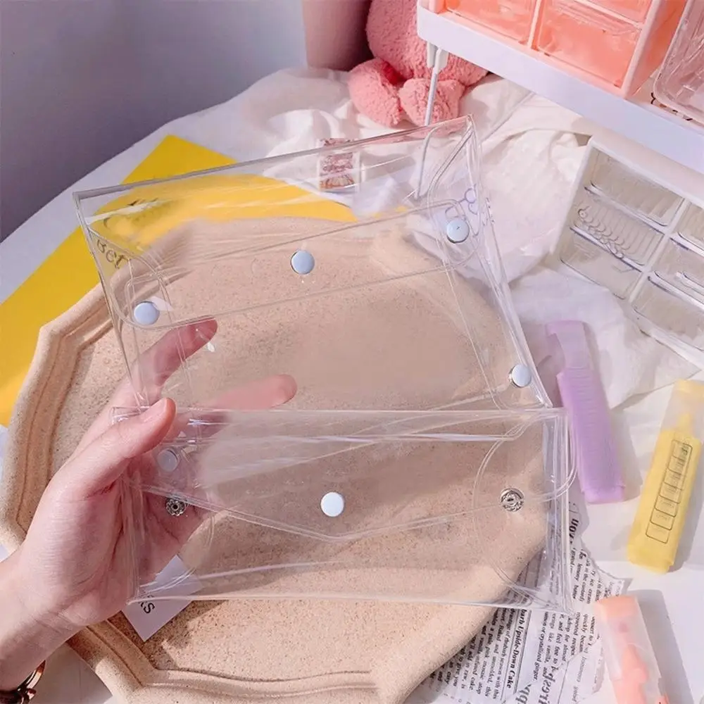 

5 Sizes Transparent PVC Waterproof Cosmetic Bag DIY Make Up Bag Bath Storage Bags Children Pencil Case Functional Organizer