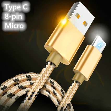 

Micro USB Cable 2.4A Fast Data Sync Charging Cable For Samsung Huawei Xiaomi LG Andriod Microusb Mobile Type c Phone Cables