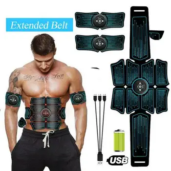 

EMS Abdominal Muscle Stimulator Trainer Charging Abs Fitness Equipment Training Gear Muscles Electrostimulator Toner Massage
