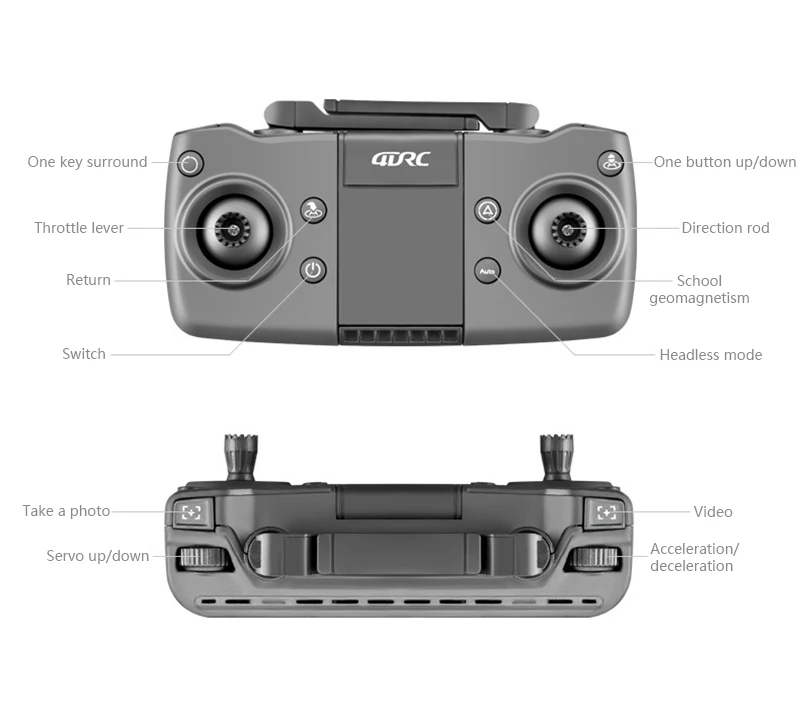 M1 pro drone, One key surround auRC One button upfdown Throttle lever Direction rod Return School geo